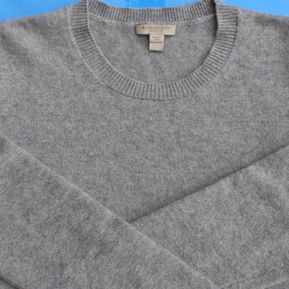 Burberry Grey Crew Neck Sweater (M)